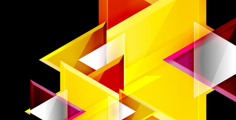 Dynamic triangle composition abstract background