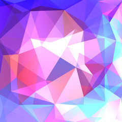 Obraz premium Abstract background consisting of pink, purple, blue, white triangles. Geometric design for business presentations or web template banner flyer. Vector illustration