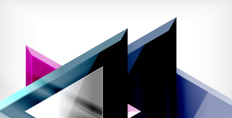 3d triangular vector minimal abstract background design, abstract poster geometric design