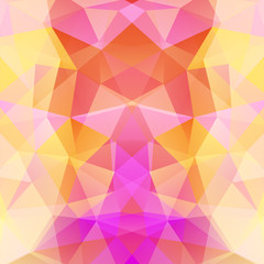 Abstract mosaic background. Triangle geometric background. Design elements. Vector illustration. Yellow, pink, orange colors.