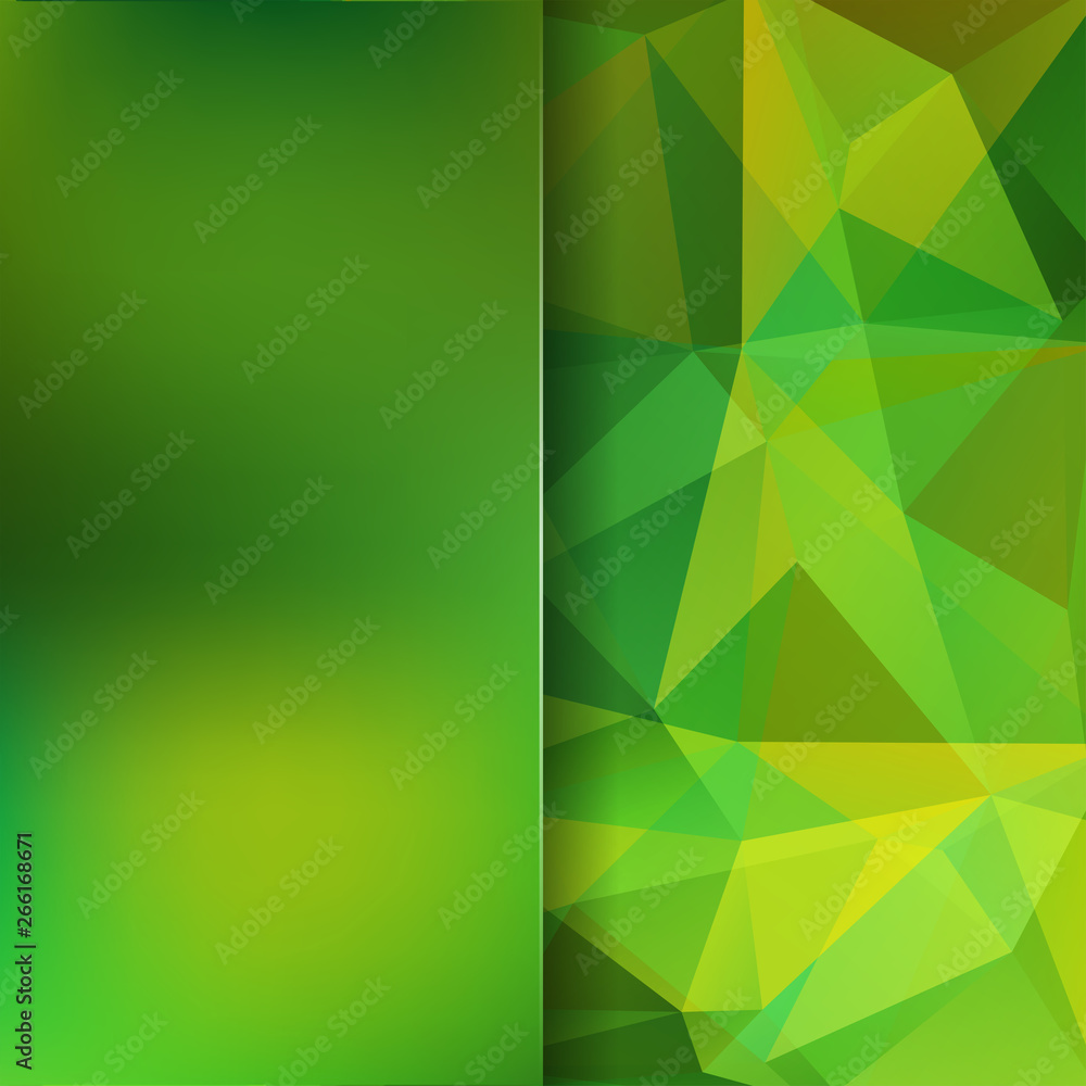 Aufkleber abstract polygonal vector background. green geometric vector illustration. creative design template.