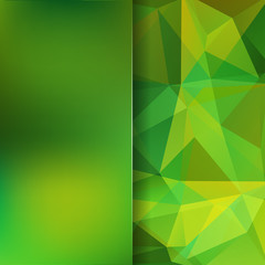 Fototapeta na wymiar Abstract polygonal vector background. Green geometric vector illustration. Creative design template. Abstract vector background for use in design