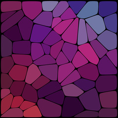 Abstract purple mosaic pattern. Abstract background consisting of elements of different shapes arranged in a mosaic style. Vector illustration.