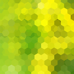 Fototapeta na wymiar Background of yellow, green geometric shapes. Mosaic pattern. Vector EPS 10. Vector illustration