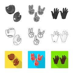 Fototapeta premium Isolated object of silhouette and safety sign. Set of silhouette and comfort vector icon for stock.