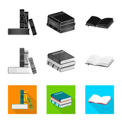 Isolated object of training and cover symbol. Set of training and bookstore  vector icon for stock.