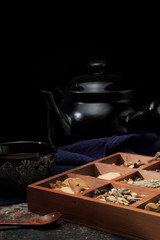 Chinese medicine and the casserole needed to make Chinese medicine