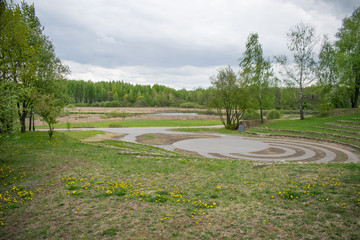 open-air theater in the park stone seats