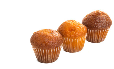 small cupcakes isolated