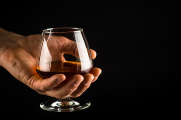 Cognac or brandy and chocolate.