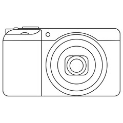 Compact camera icon. Outline. Detailed. sign. apsc