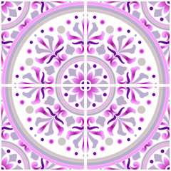 beautiful tile pattern vector