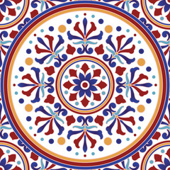 colorful decorative tile pattern vector