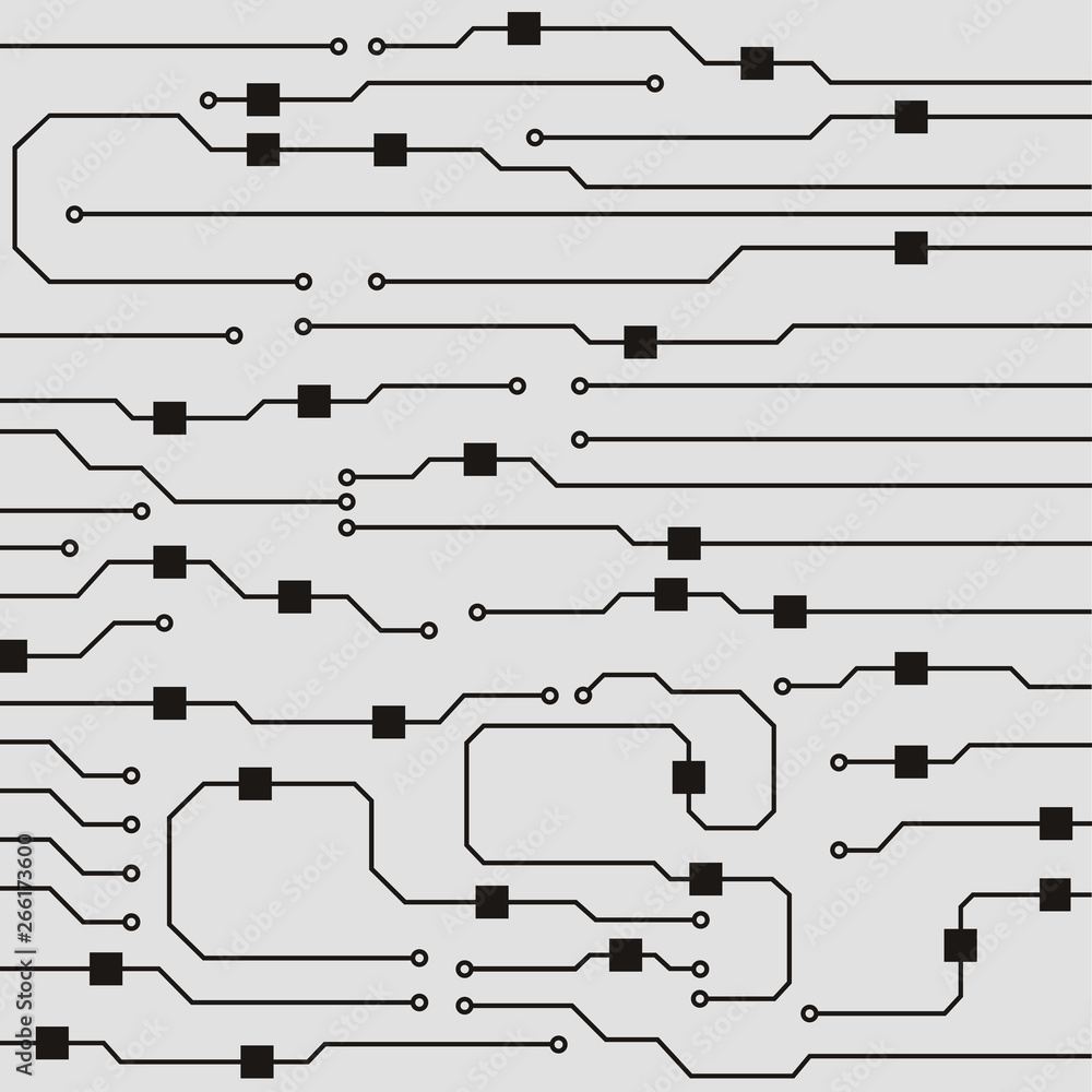 Poster vector circuit board background. abstract flat circuit board illustration