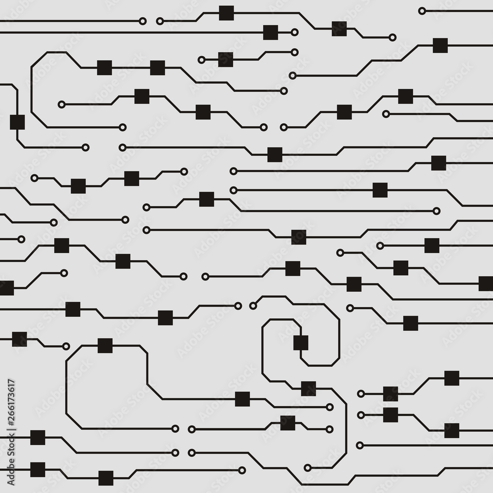 Poster vector circuit board background. abstract flat circuit board illustration
