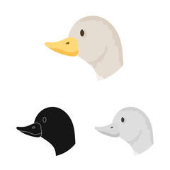 Vector design of cow and face  symbol. Collection of cow and cheese stock vector illustration.