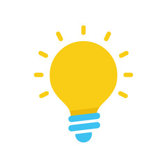 Light bulb icon. Lightbulb. Flat style design. Vector icon