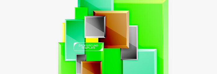 Abstract square composition for background, banner or logo