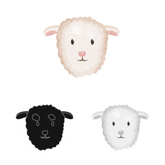 Vector design of cow and face  logo. Set of cow and animal vector icon for stock.