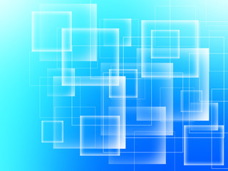 Abstract bright blue background with squares