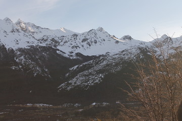 mountains in winter