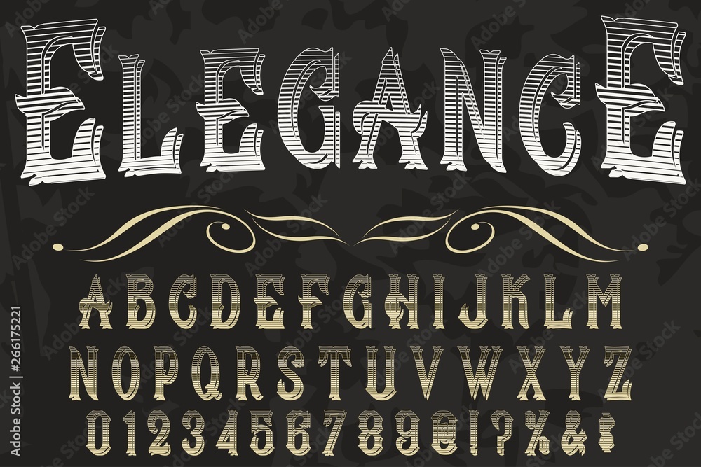 Aufkleber 3d font alphabet script typeface handcrafted handwritten vector label design