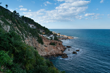 the rocky shore of the sea, beautiful landscape