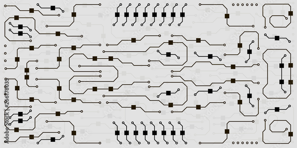 Poster vector circuit board background. abstract flat circuit board illustration