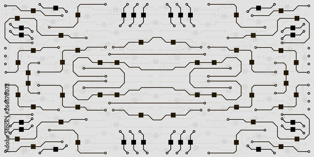 Poster vector circuit board background. abstract flat circuit board illustration