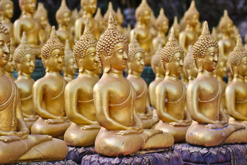 Vientiane Province: 02 May 2019, Buddha statue in Wat Sinxayyaram, the Buddhism garden, Laos