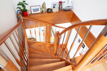 Fototapeta premium wood interior staircase