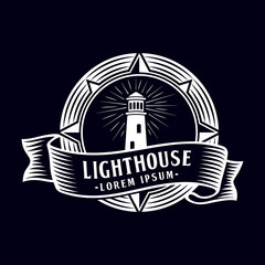 Lighthouse logo. Vector and illustration.