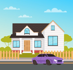 Big family house cottage concept. Vector design flat graphic cartoon illustration