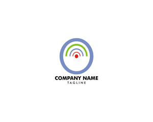 Signal letter O Icon Logo Template