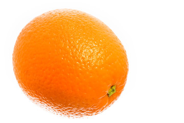 beautiful orange juicy orange on a white background