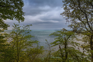 Baltic Sea.  View from the Klifs on the island of Rugen, near Sassnitz. Jasmund national park