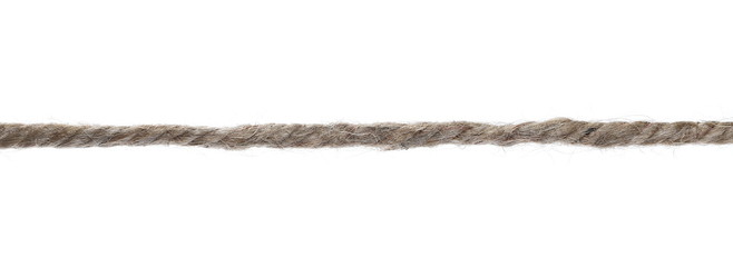 Rope isolated on white background and texture, with clipping path