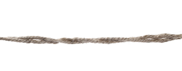 Rope isolated on white background and texture, with clipping path