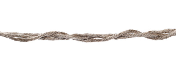 Rope isolated on white background and texture, with clipping path