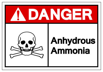 Danger Anhydrous Ammonia Symbol Sign, Vector Illustration, Isolate On White Background Label. EPS10