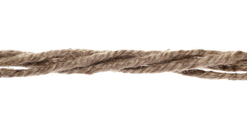 Close up rope isolated on white background texture, with clipping path   