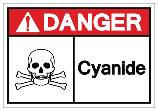 Danger Cyanide Symbol Sign, Vector Illustration, Isolate On White Background Label. EPS10