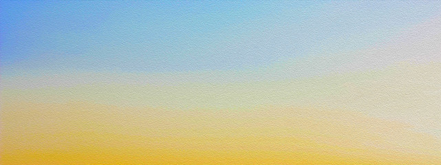 Dawn sky in golden tones, background in blue and yellow colors, stylized painting.