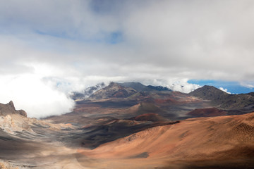 Naklejka na ściany i meble Panorama of the Haleakala crater