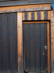 Old wooden door at Bryggen, Norway