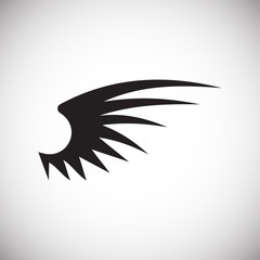 Wing icon on white background for graphic and web design. Simple vector sign. Internet concept symbol for website button or mobile app.