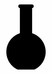 Lab flask dark silhouette