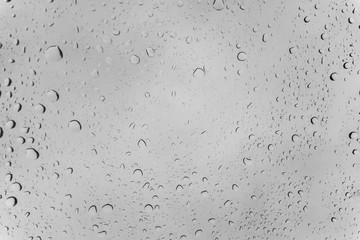 Water raindrops on the glass window
