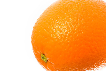 beautiful orange juicy orange on a white background