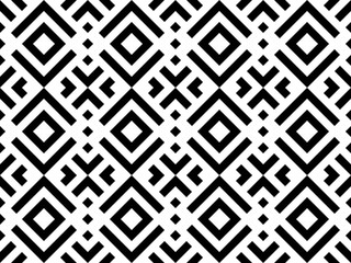 Abstract geometric pattern. A seamless vector background. White and black ornament. Graphic modern pattern. Simple lattice graphic design